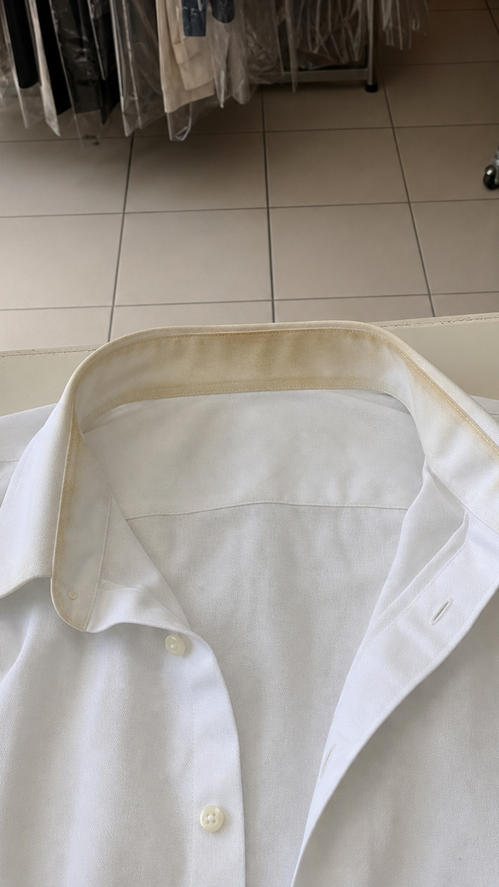 先看領口內側那圈 - 私享家洗衣店洗護內容照片